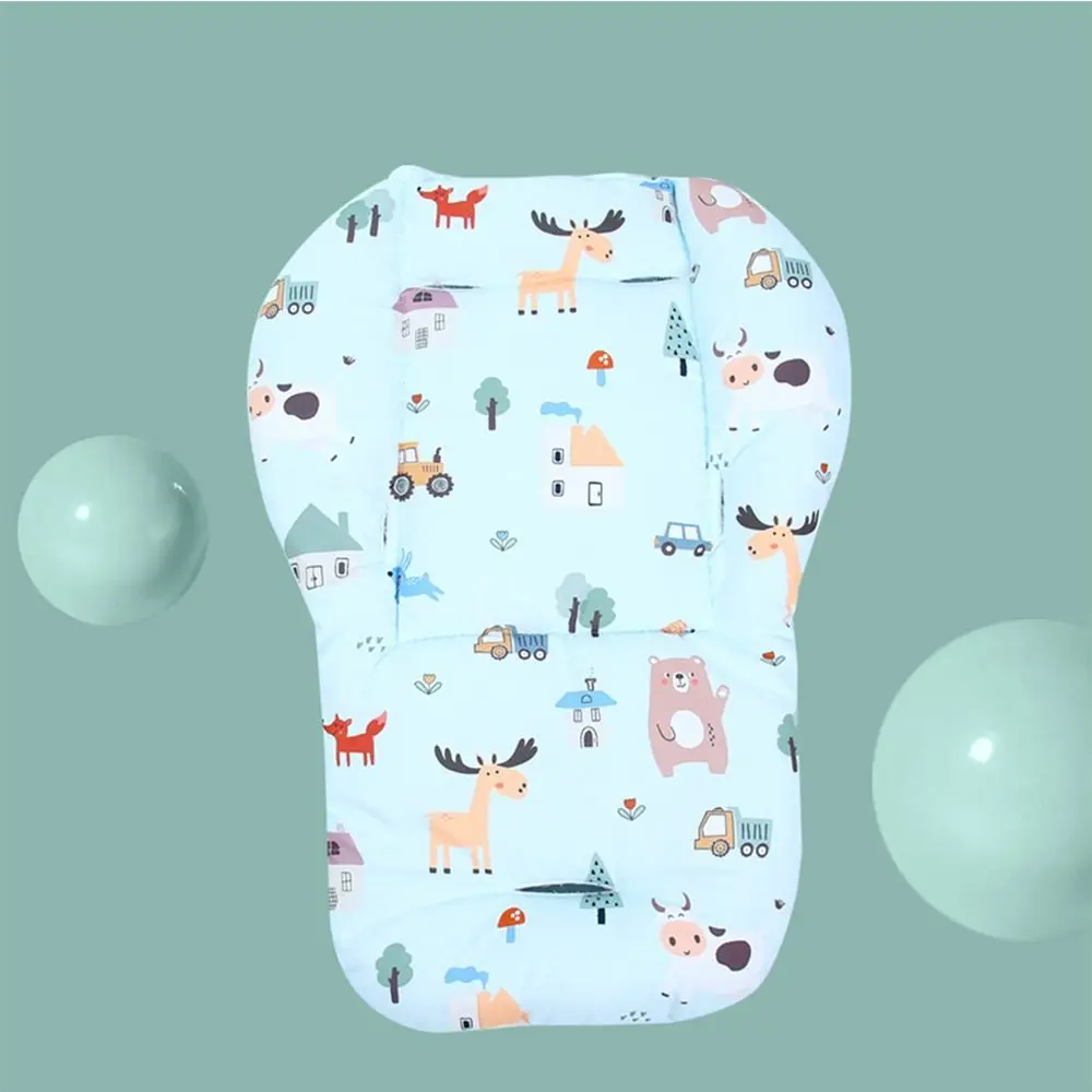 Cartoon Pattern Baby Stroller Cushion Stroller Accessories Seat Liner Trolley Mattress Pram Cushion Car Seat Pushchair Car Mat
