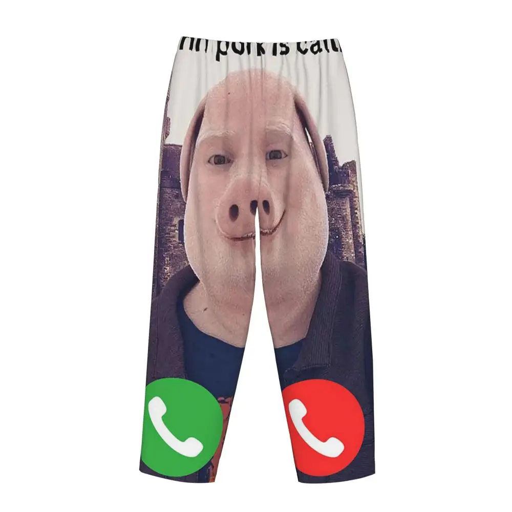 Custom John Pork Women Pajama Pants Lounge Sleep Sleepwear Bottoms With Pockets_ecoleips.com