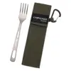 Titanium Camping Tableware Camping Utensils Metal for Backpacking Picnic 2