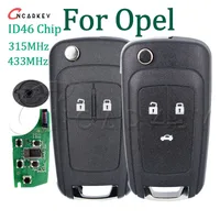 รีโมทกุญแจรถแบบไม่ใช่ Smart Key สำหรับ Opel Vauxhall Adam Insignia Karl Mokka Zafira C Astra J Cascade Corsa E ชิป ID46 HU100 315 433 Mhz
