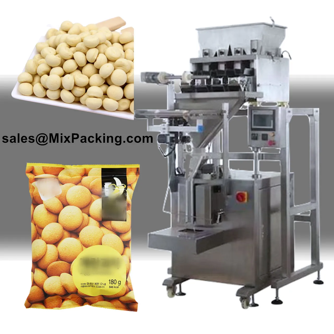 Multihead Potato Chips Peanut Nut Popcorn Linear Weigher Filling Packing Machine