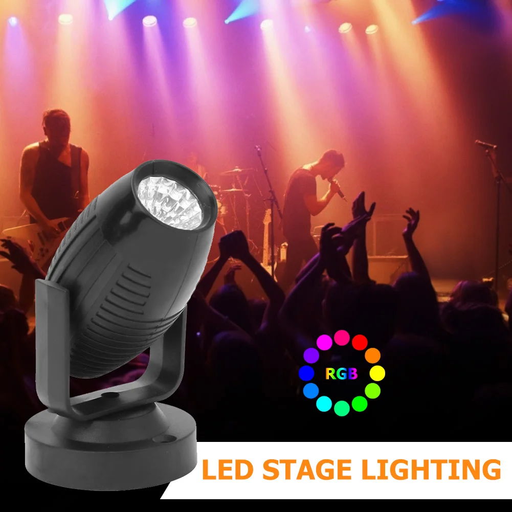 85-265V RGB LED Stage Light 360 Degree Adjustable KTV Bar Wedding Party Black Night Lamp Disco Spotlight Projector 4