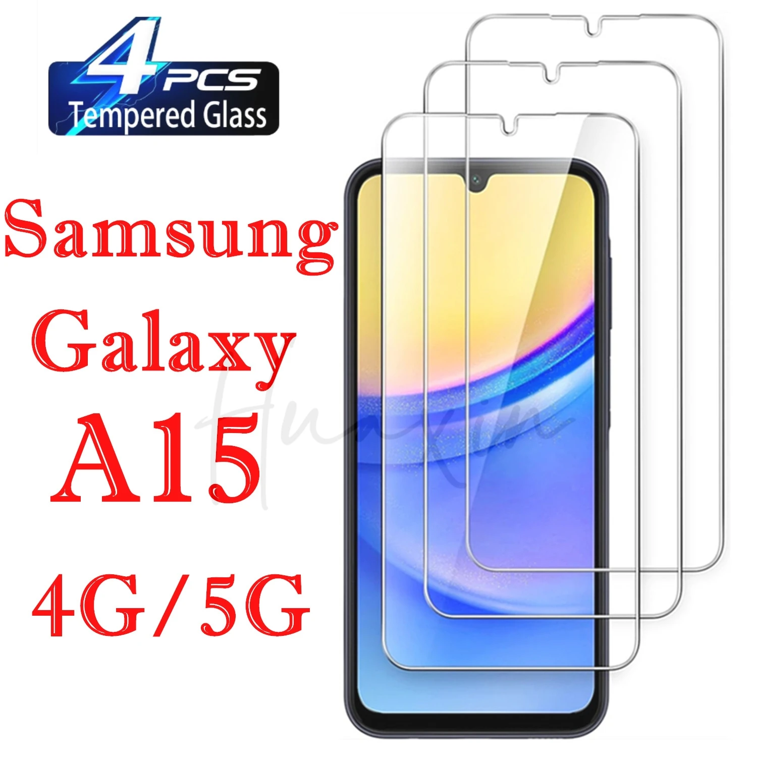 99D tempered glass screen protector for Samsung Galaxy A15 5G A15 4G, 1 to 4PCs