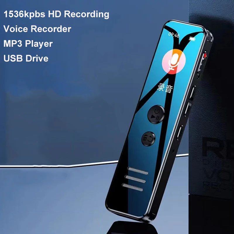 Vandlion V62 Mini Portable Voice Recorder WAV 1536kbps HiFi Recording 0.96 inch TFT Colorful Screen Line-in Record MP3 USB Drive