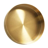 Elegant Gold Stainless Steel Storage Tray Jewelry Display Plate Organizer for Cosmetics Coffee Table Snacks Keys 12 5cm 2