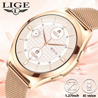 LIGE luxe 1.27 "écran HD montre intelligente femmes étanche Bluetooth appel femmes Bracelet sport moniteur de santé dames Smartwatch 1