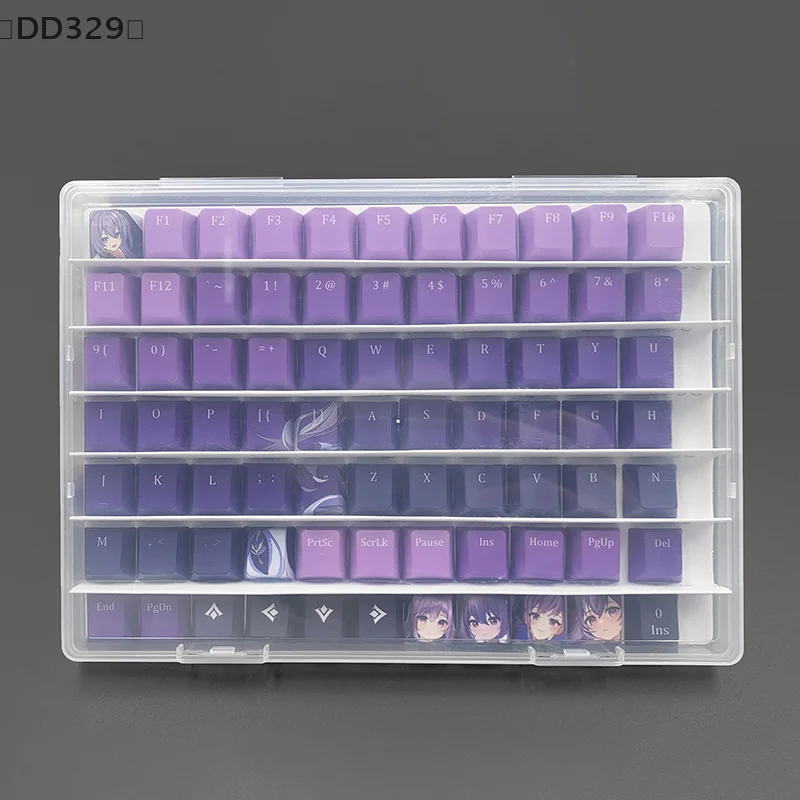 〔DD329〕Transparent Keycap Storage Box Tray Mechanical Keyboard Keycap Transparent Dustproof Display Box