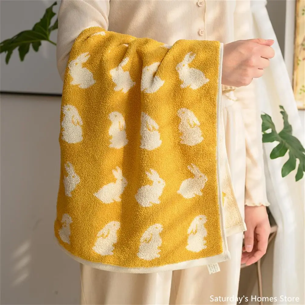 Description Picture 2 of itemCute Rabbits Patter Pure Towels Soft Kindly-Skin Face Towel Bathroom Absorbent Face Adult  Household Towels