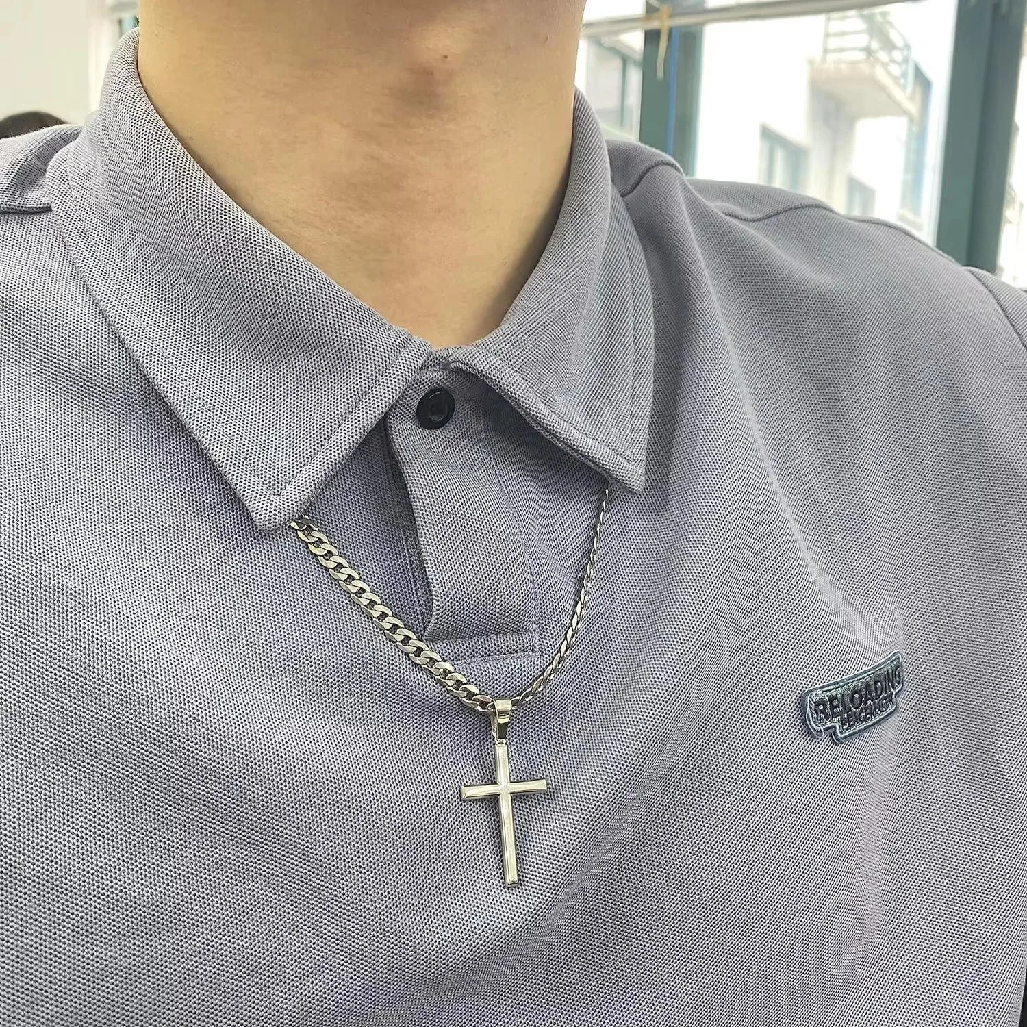 Cross Necklace S925 Sterling Silver for Men Women