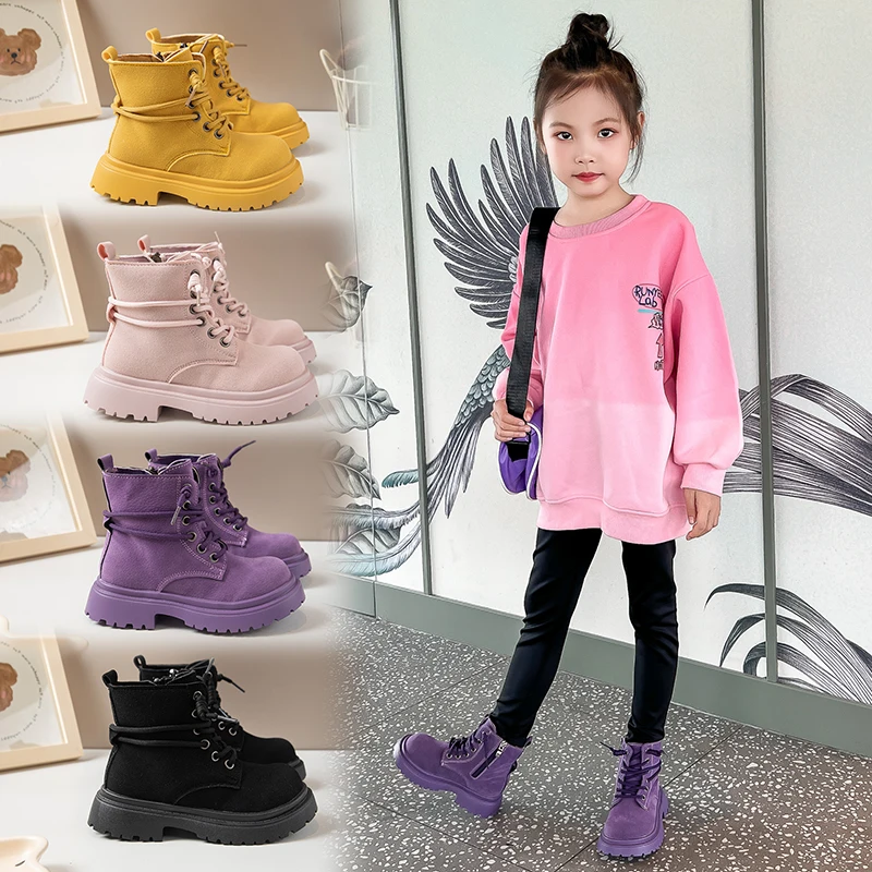 Girls Ankle Boots Soft Sole Pastel Colors Casual Toddler Boots