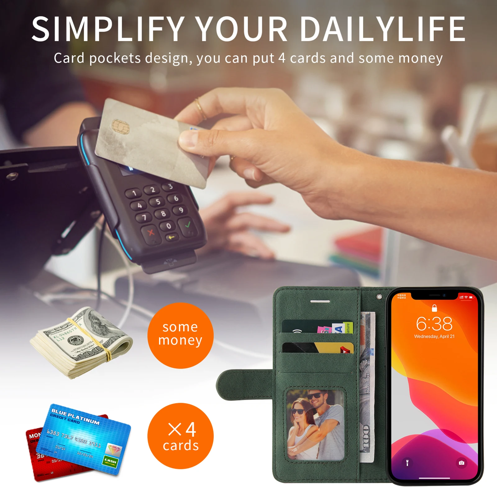 Premium PU Leather Flip Wallet Case for Huawei Honor - Universal Fit
