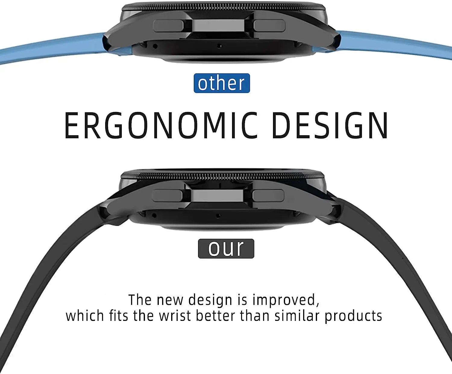 Magnetic Silicone Strap - No Gap Design Bracelet