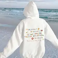 2023 Hoodies Dear Person Behind Me Letter Print Fashion Sweatshirt Hip Hop Casual Unisex Autumn Winter Fleece Streetwear Tops 1