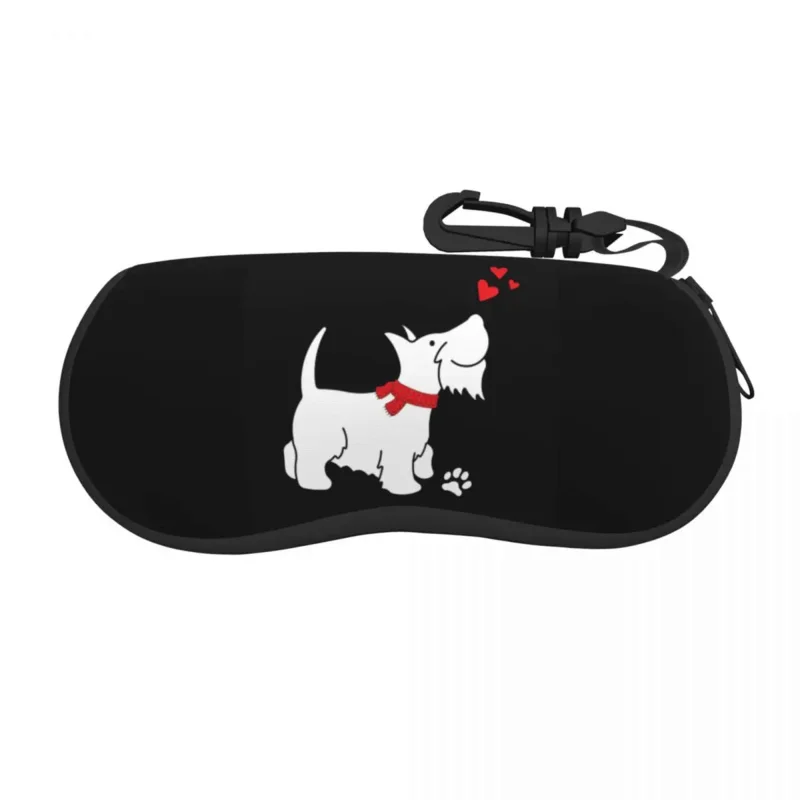 

Scottish Terrier Love Sunglasses Soft Case Neoprene Zipper Scottie Dog Shell Eyeglass Case Custom Protective Box For Glasses