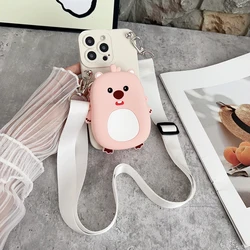 Elegant Dog Butter Bear Wallet Case with Rope - 6Plus or 6s Plus (B - HL)