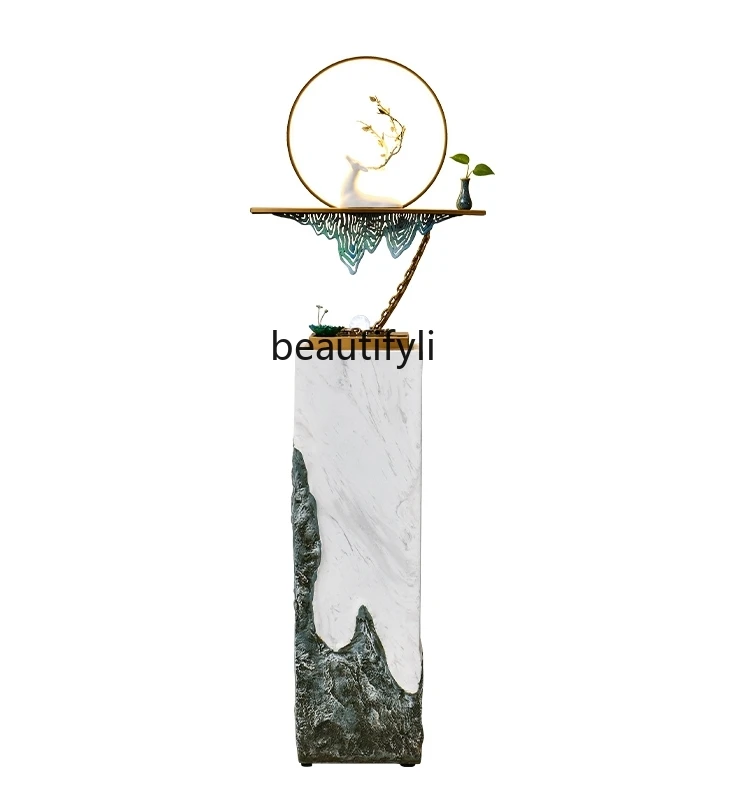 

Flowing Water Ornaments Living Room Entrance Floor Landscape Relocation and Opening Home Decorations