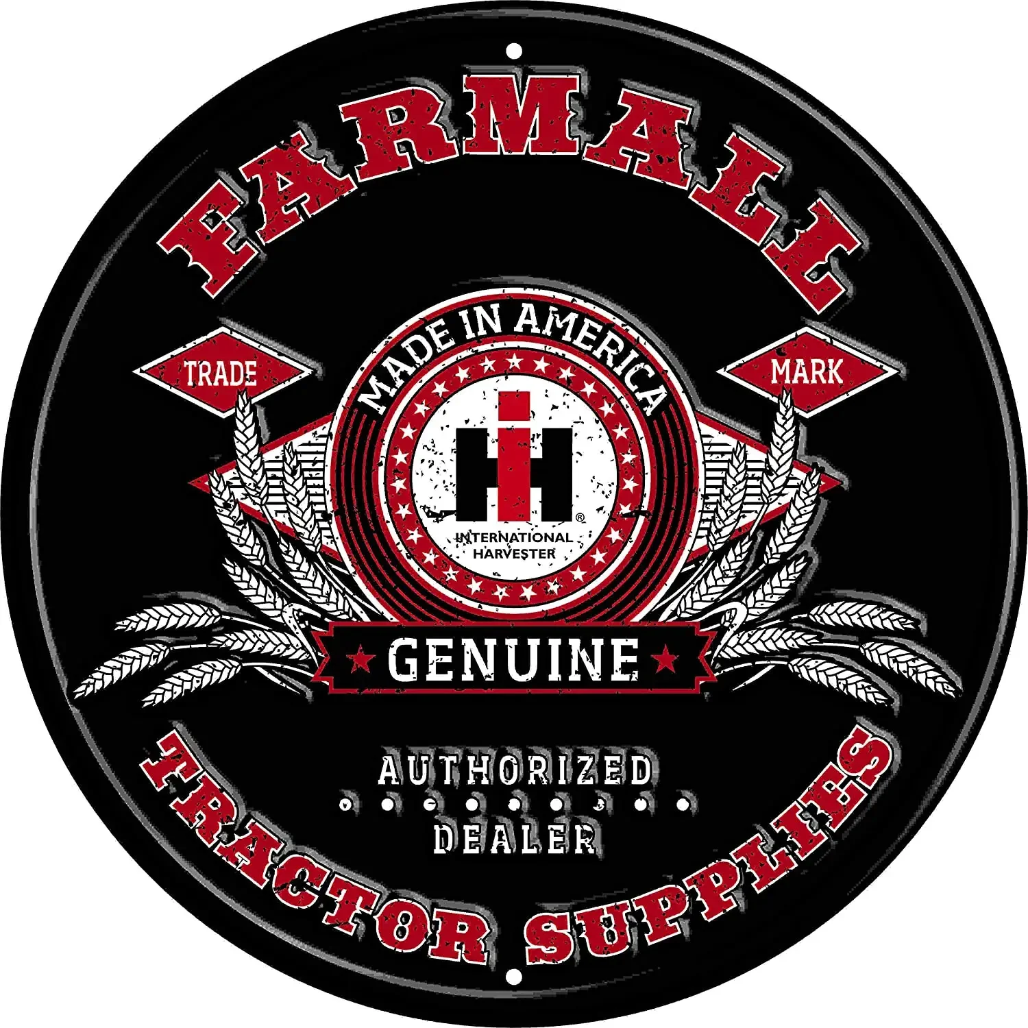 

Farmall IH трактор поставляет круглые жестяные знаки, металлические настенные украшения в винтажном стиле