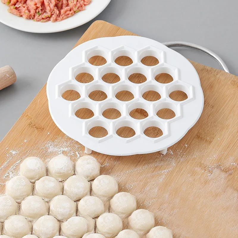 19-Holes-Dumpling-Mold-Rolling-Pin-Machine-Plastic-Ravioli-Maker-DIY ...