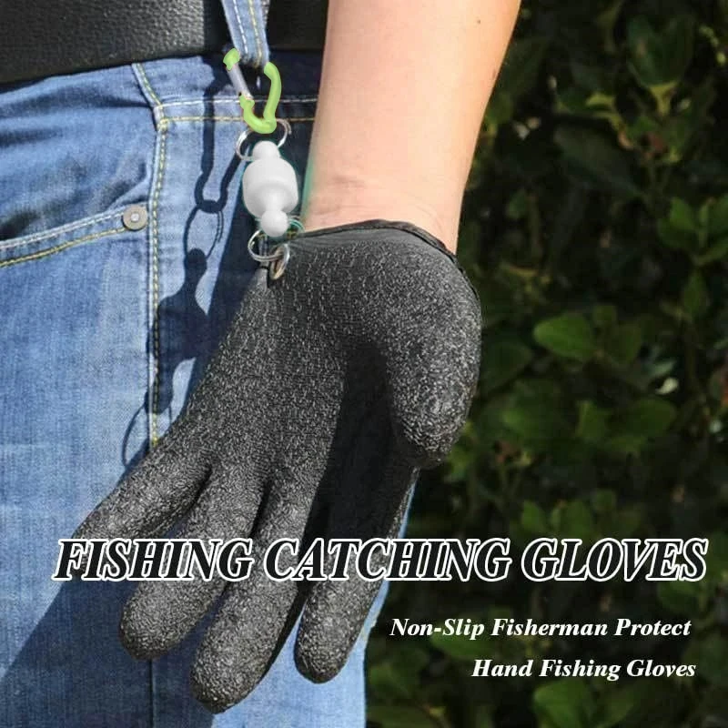 Fishing Glove Magnet Release, Fisherman Professional Catch Fish Gloves Cut&Puncture Resistant with Magnetic Hooks Hunting Glove