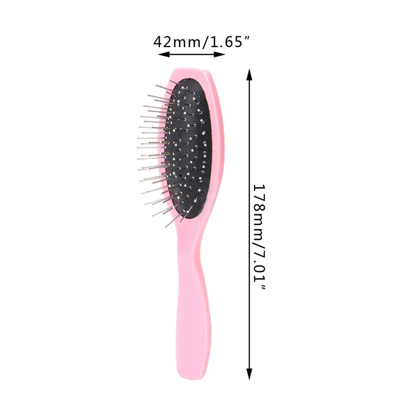 Professional Anti Static Steel Comb Brush For Wig Hair Extensions Training 6