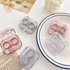 Contact Lens Case Transparent Minimalist Portable Mini Companion Box Beauty Lens Double Box Bathroom 2