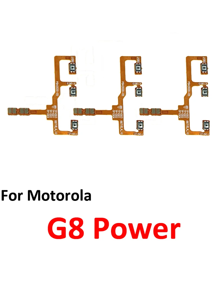 Black/Blue Phone Power Volume Button - External Key & Internal Flex Cable Repair Parts for Motorola Moto G8 Power