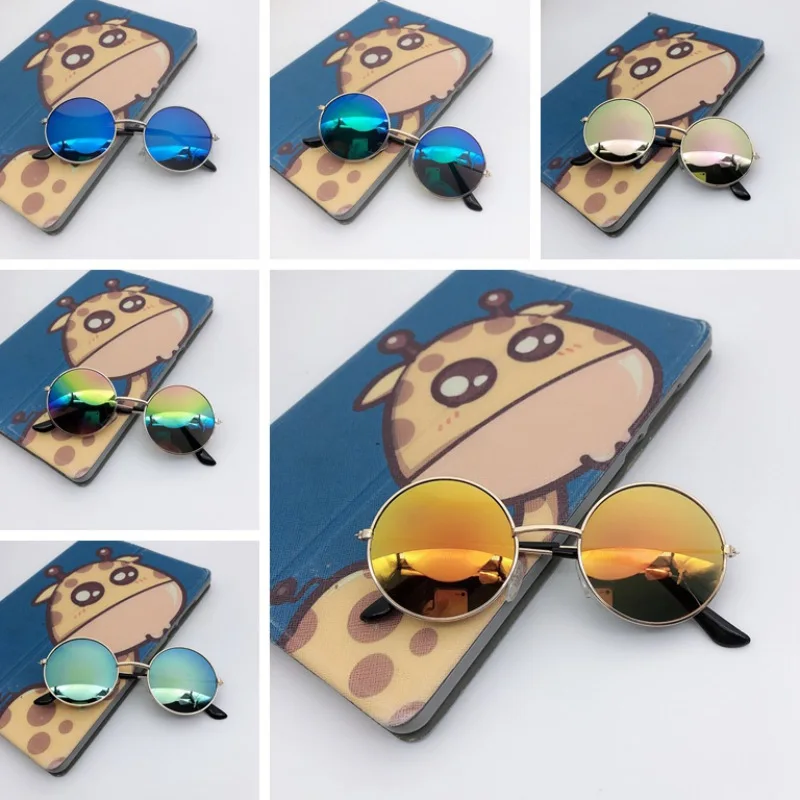 Kids Sunglasses Cute Round Colorful Reflective Mirror Sunglasses Children Boy Girl UV400 Protection Eyewear Glasses