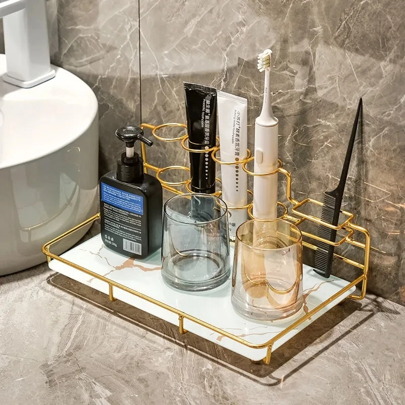 

Железный стеллаж для ванной комнаты в скандинавском стиле, стеллаж для помады, духов, косметики, средств по уходу за кожей, стеллаж для хранения, Настольный стеллаж для отделки