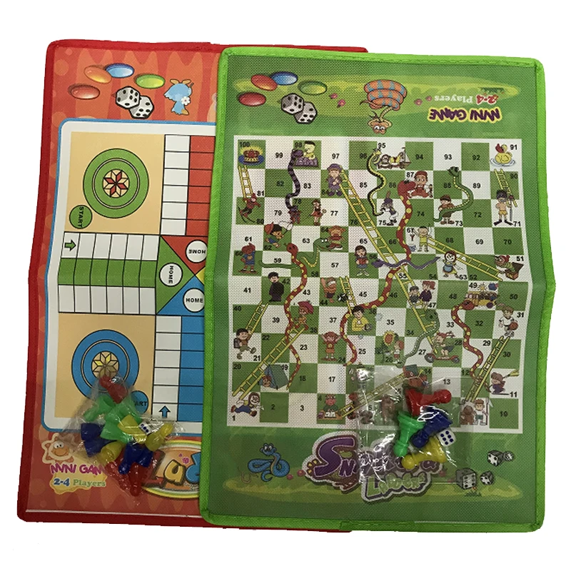 

Snake Ladder Educational Kids Children Toys Interesting Board Game Set Portable Flying Chess Board Family Board Game