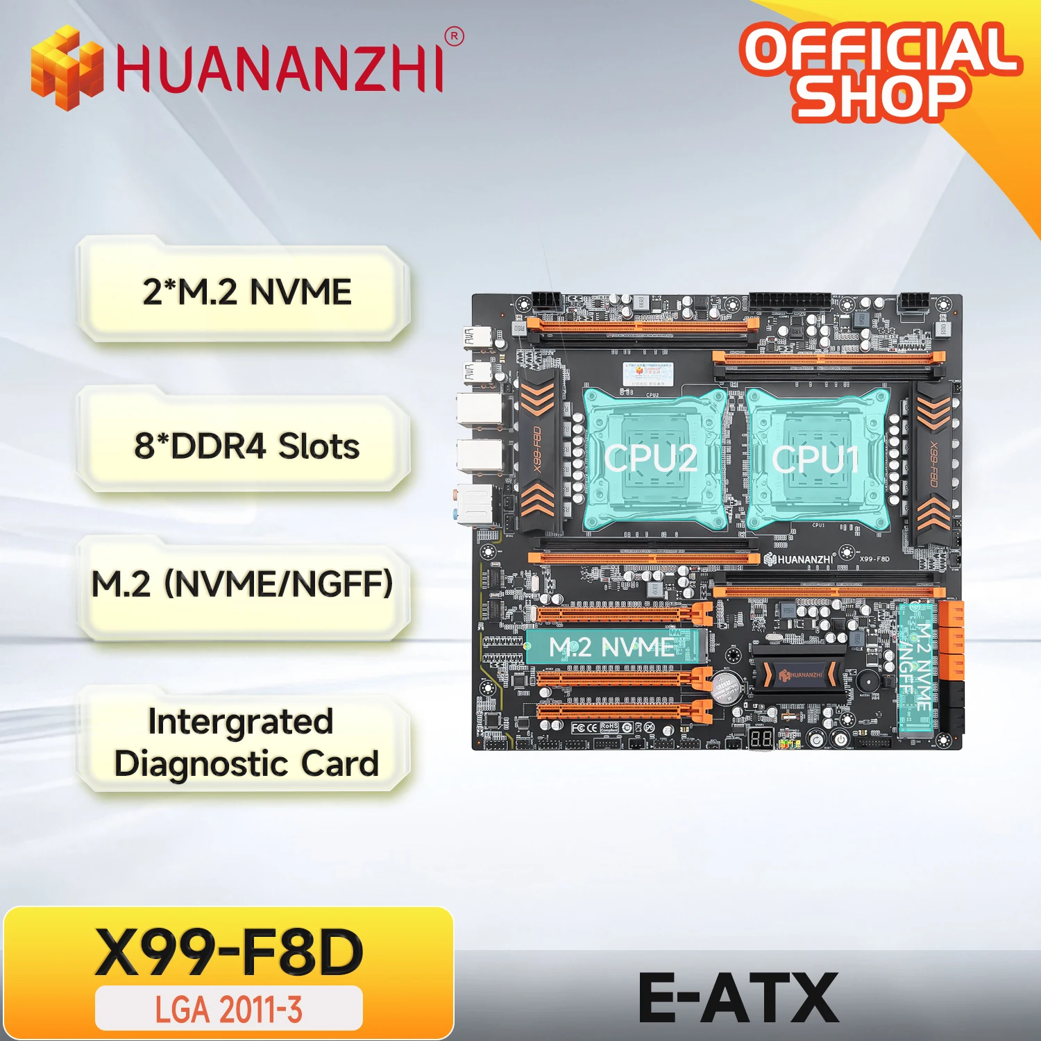 Huananzhi X99 F8d Lga 2011-3 Xeon X99 Motherboard Support