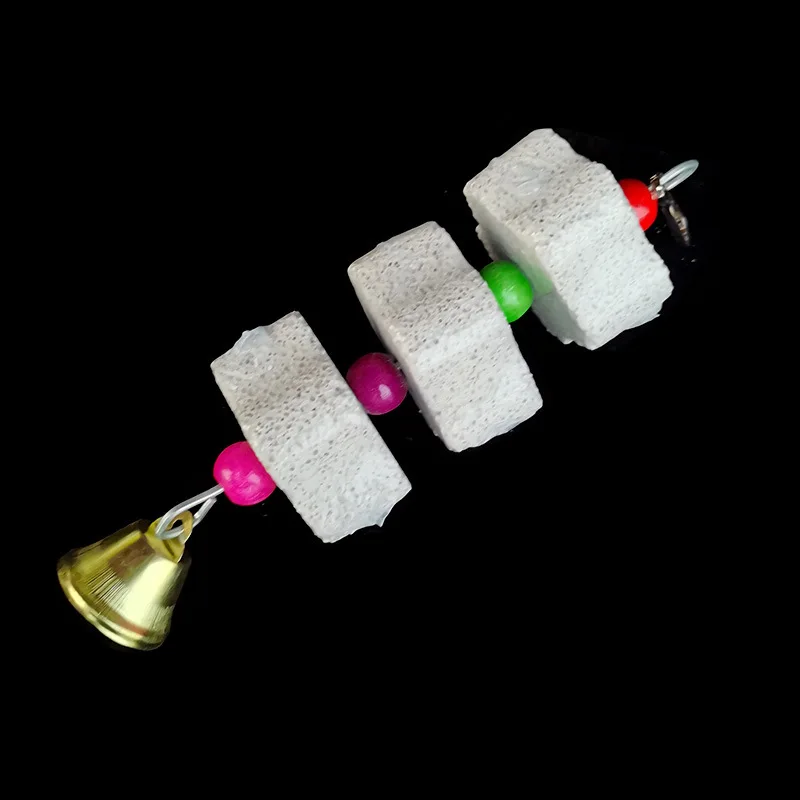 Stone Mineral Parrot Pet Supplies Bird Cage Toy Grinding Stone Flower Shape Hang Style Parakeet Toy parrot toy bird toy bird cage accessories pet mineral supplement
