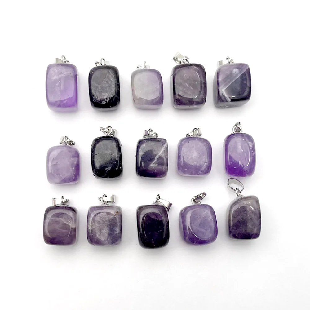 

Лидер продаж 2023, модные подвески из натурального аметиста, оптовая продажа, 24 шт., бесплатная доставка