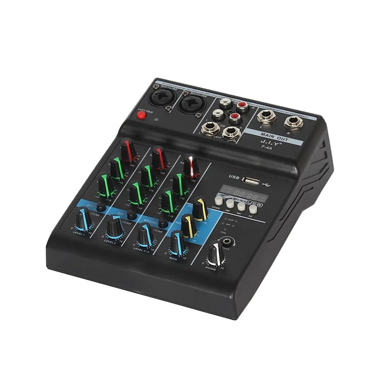 

4 Channel KTV Amplifier Digital Mixers Wireless Microphone All-in-one Machine Blueteeth Music Dj Controller/Audio Console Mixer