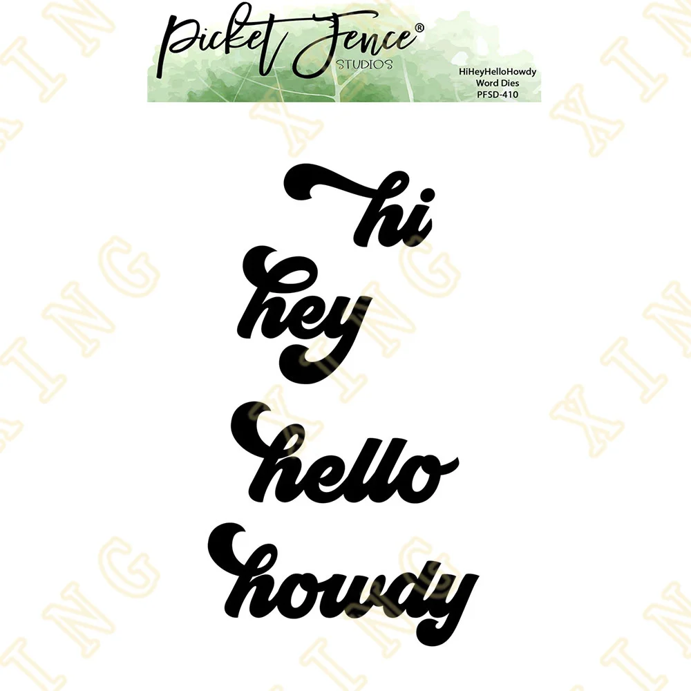 

Hiheyhellohowdy Word Metal Craft Cutting Dies for DIY Scrapbooking Paper Diary Decoration Manual Handmade for Embossing New