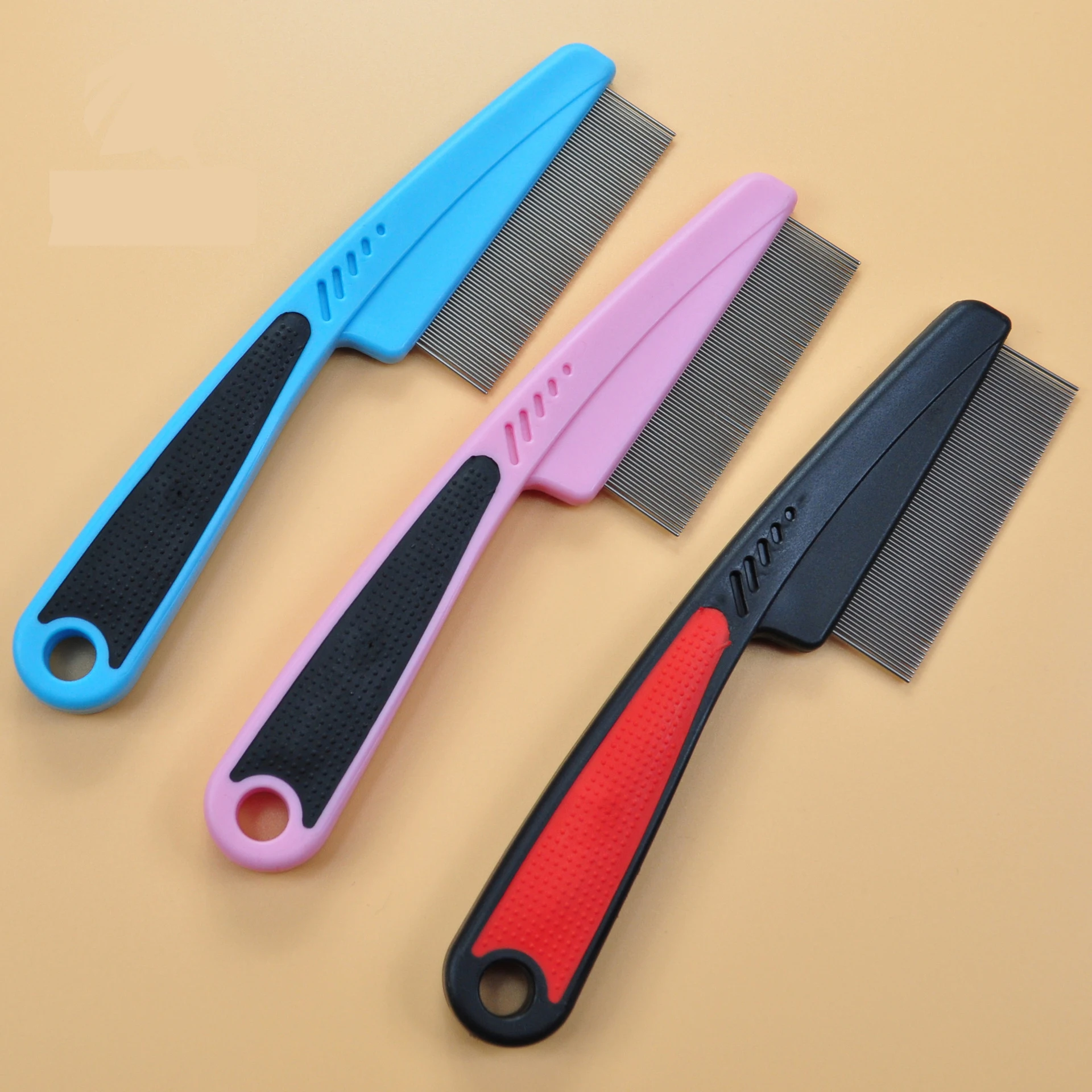 

Pet Cat Dog Flea Combs Stainless Steel Needle Close-Tooth Grate Comb Large Thick and Fine Needle Flea Louse Removal for Cats Dog