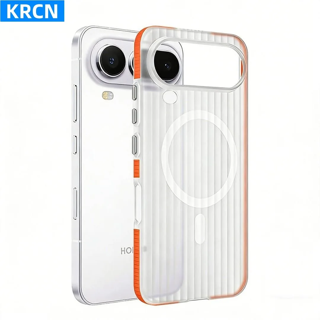 Corrugated Pattern Non-Slip Magnetic Case with Matte Finish