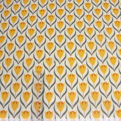 Vibrant Floral 100% Cotton Twill Fabric - Lightweight & Versatile - 160x50cm (Flower Yellow)