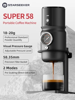 STARSEEKER Super58 Macchina per caffè espresso elettrica portatile Caffettiera da viaggio per macchina da caffè per auto da campeggio con staffa USB-C Tamper 1