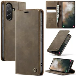 Premium Flip Leather Phone Case - Elegant and Durable Design - M13  5G (Coffee)