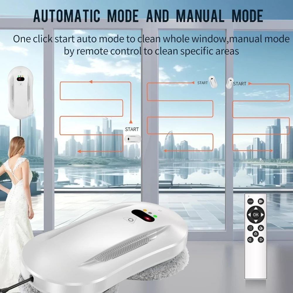 Commercial Washing Robots Automatic Water Spray & Remote Control Window Washer Robot Smart Window Cleaner Robot