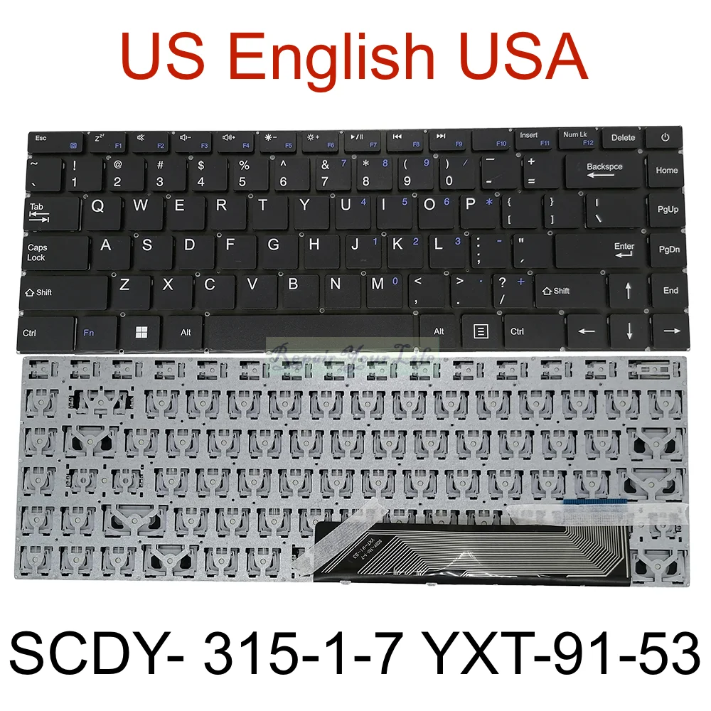Teclado do Brasil para Notebook Eua Pt-br Brasil Português Abnt2 Scdy 315 Yxt-9149 Scdy31512 Scdy-315-17 Yxt 91 53 Novo