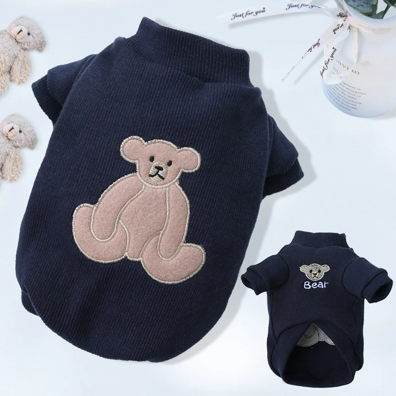 Tanio Jesienno-zimowa bluza dla szczeniaka odzież kreskówka niedźwiedź T koszula sklep