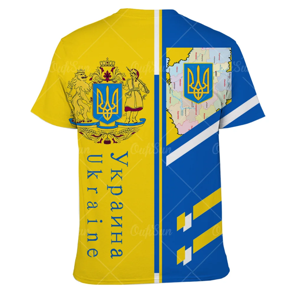 Vintage 3D Printed T-Shirts for Men Ukrainian T Shirt Men Clothing New Flag Short Sleeves Summer Fashion O-Neck Harajuku Top Tee
