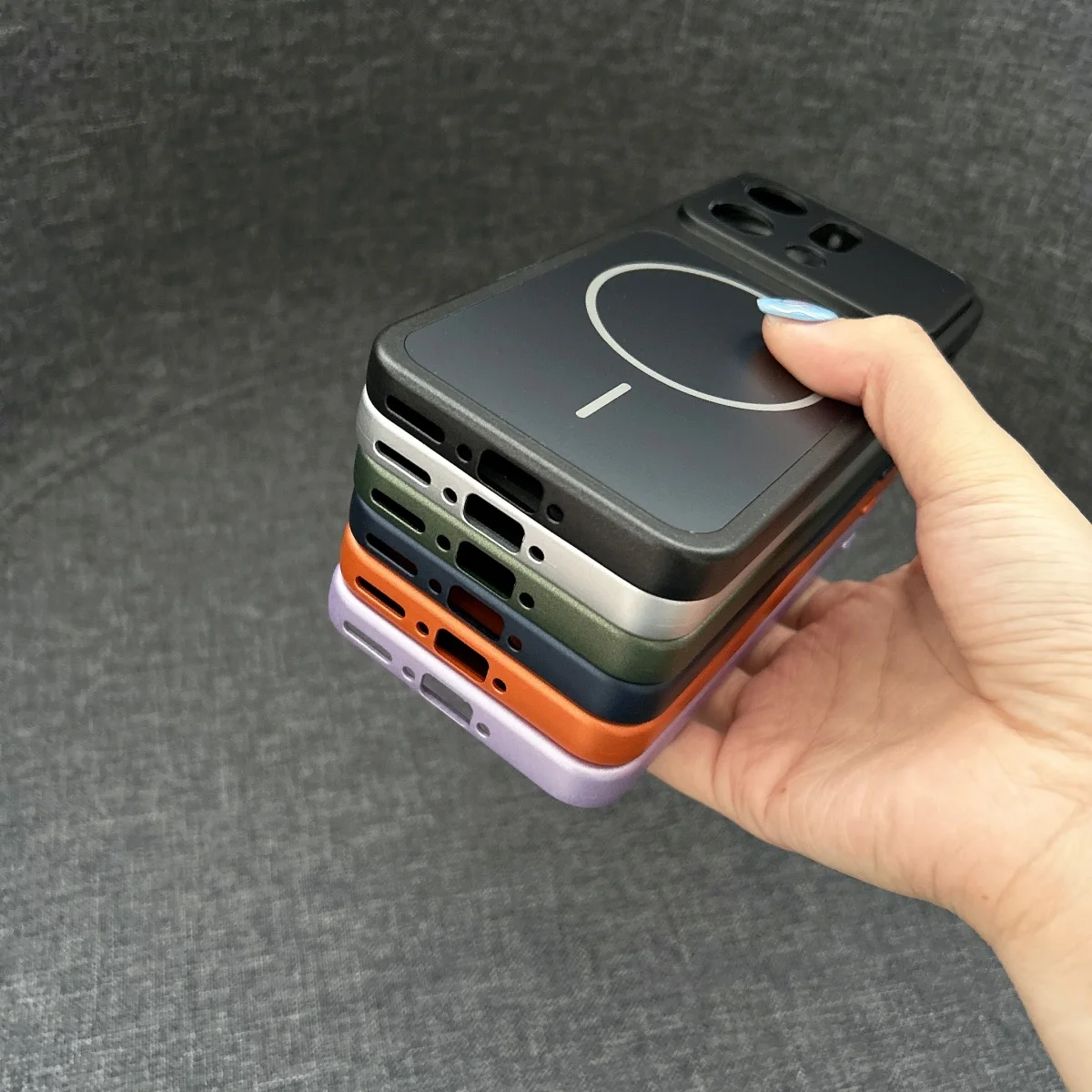 Premium Frosted Hard Bumper MagSafe Phone Case - Wireless Charge Shockproof Matte Back Cover