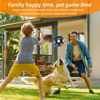 New football tennis ball shaped pet dog toys, durable teething relief to accompany outdoor training squeak toys 2