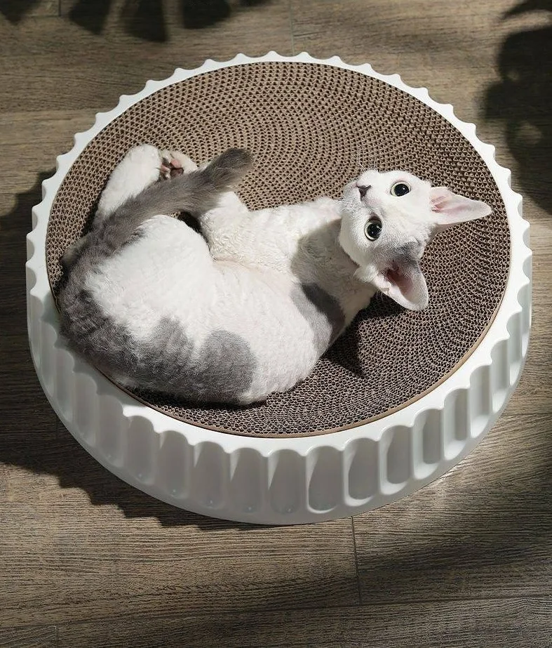 

Furniture Scratchers Cat Scratch Board Durable Round Nest Corrugated Paper Does Not Chip Sisal Claw Board Scratch Resistance
