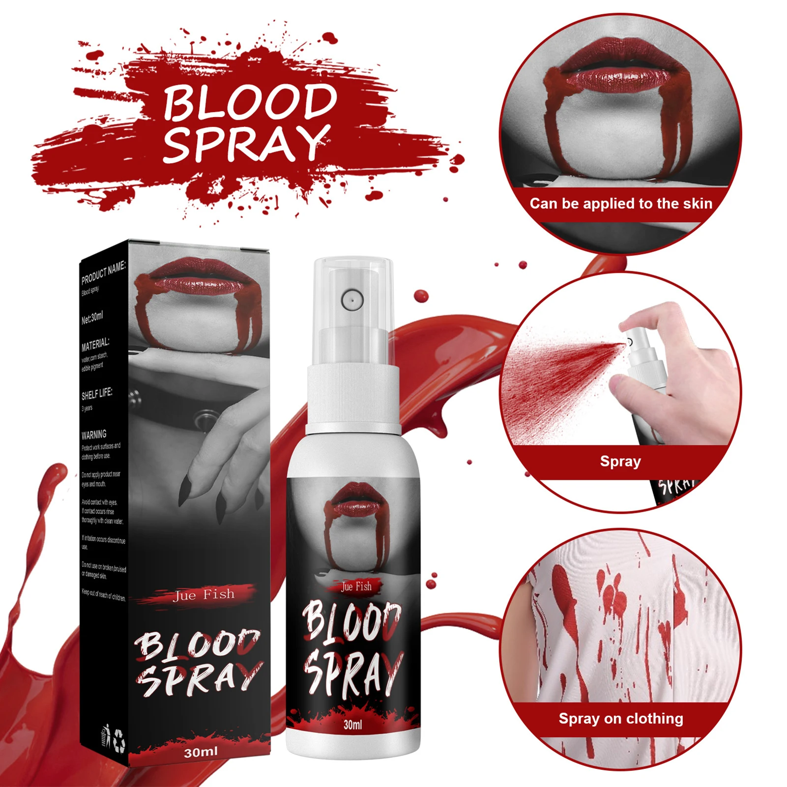 

Fake Blood Makeup Spray Special Event Liquid Blood Spray Realistic Design Suitable for Birthday Party Decorations