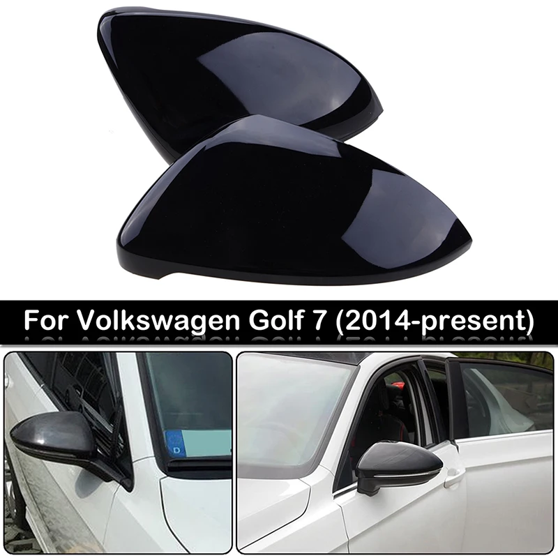 Spiegelabdeckungen Spiegelabdeckungen Kappen Rückspiegel Gehäuseabdeckung  Zubehör Für Golf 7 MK7 7.5 GTI 7 7R (Farbe : Schwarz, Größe : 1 UK) :  : Auto & Motorrad