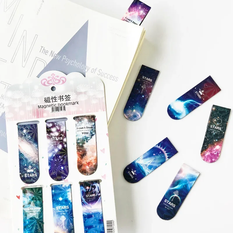Magnetic Bookmark 6pcs/Set Kawaii Sky Cactus Magnetic Bookmarks