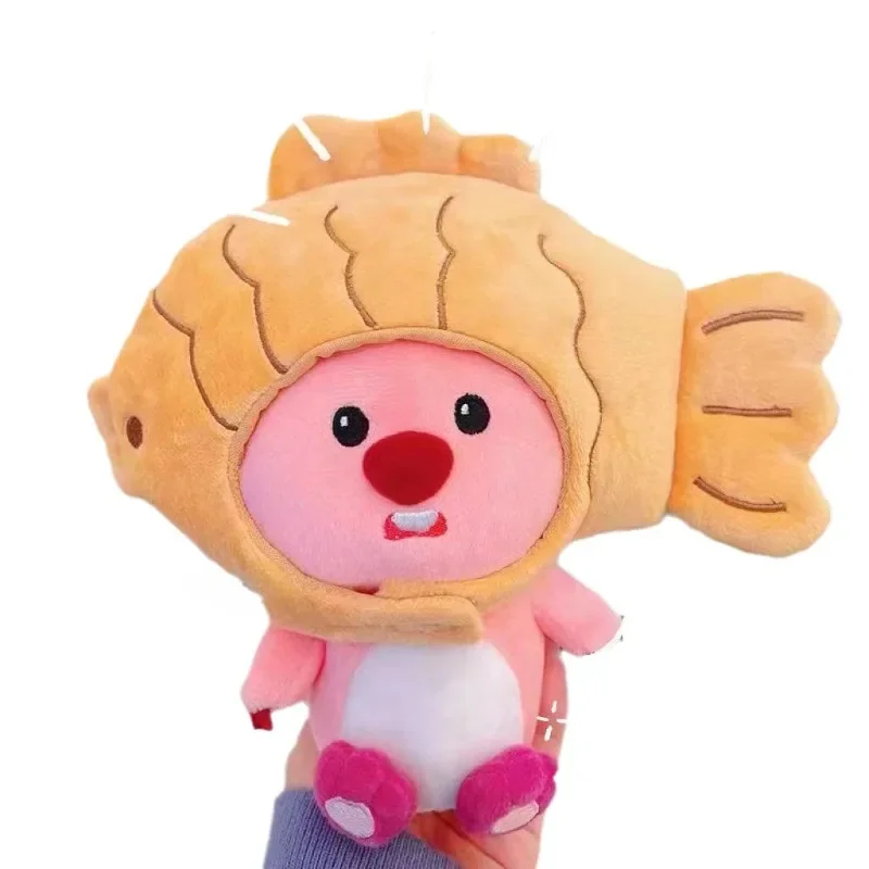 

MINISO Cute Loopy Plush Doll Kawaii Cartoon Cross-dressing Bear Little Beaver Plush Toy Keychain School Bag Pendant Girls Gift